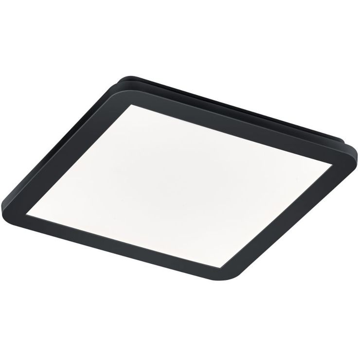 LED-plafondi Trio Camillus, 30x30 cm, mattamusta