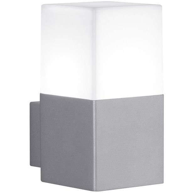 Seinävalaisin Hudson, sis. 4W LED, IP44, harmaa