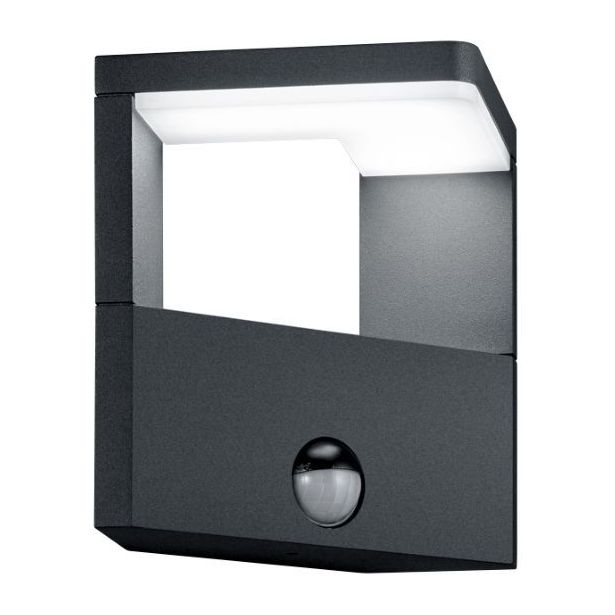 LED-seinävalaisin Trio Ganges 150x170 mm, antrasiitti liiketunnistin