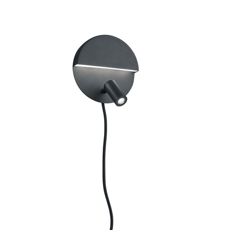 LED-seinävalaisin Trio Mario Ø160x105 mm mattamusta