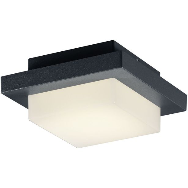 Katto/seinävalaisin Hondo, 3,5W LED, IP54, musta