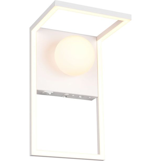 Seinävalaisin Trio Arola LED mattavalkoinen