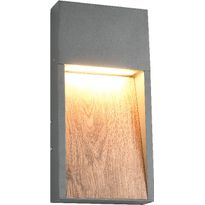 LED-seinävalaisin Trio Salmon, puu/antrasiitti