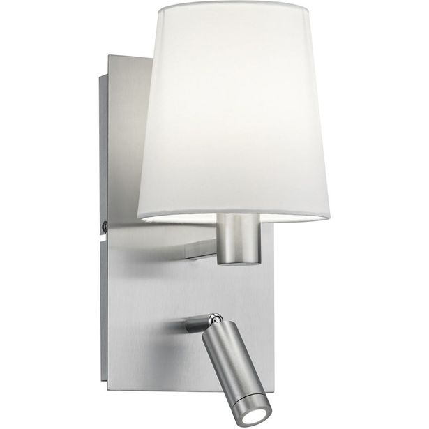 LED-seinävalaisin Trio Marriot, 308x140x176mm, harjattu teräs/valkoinen