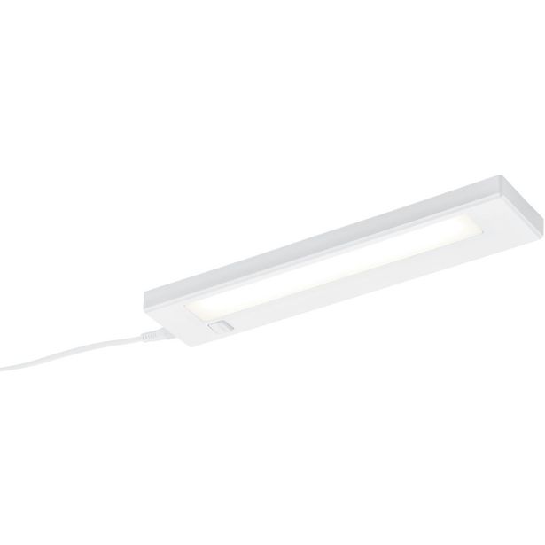 LED-työpistevalaisin 4W 350lm 3000K, 340x70x20mm, valkoinen