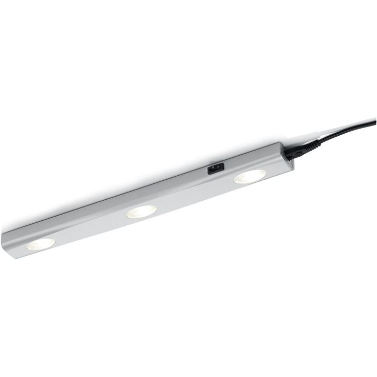 LED-työpistevalaisin 3W 270lm 3000K, 400x40x20mm, harmaa
