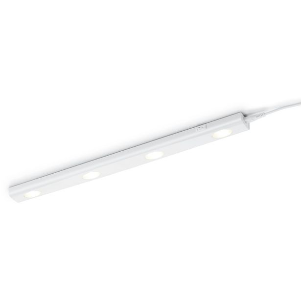LED-työpistevalaisin 4W 350lm 3000K, 550x40x20mm, valkoinen