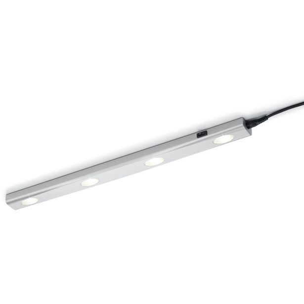 LED-työpistevalaisin 4W 350lm 3000K, 550x40x20mm, harmaa