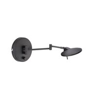 LED-seinävalaisin Trio Kazan Ø140x550 mm mattamusta