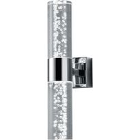 LED-seinävalaisin H2O, 70x120x300mm, 2-osainen, kromi/kupla-akryyli