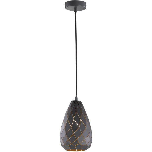 Riippuvalaisin Trio Onyx Ø150x1500mm, antrasiitti/kulta