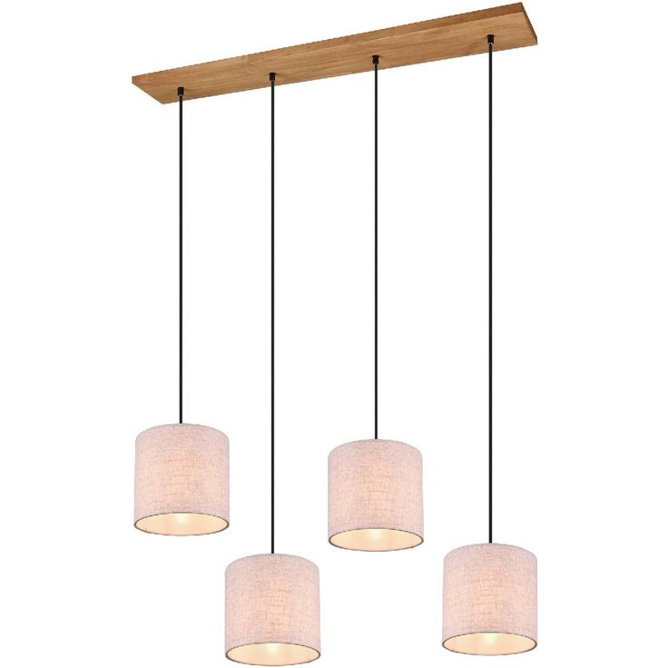 Riippuvalaisin Trio Elmau, 4-os., E27, puu/beige