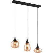 Riippuvalaisin Trio Lumina, 3-os, E14, mattamusta/meripihka