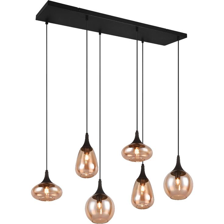 Riippuvalaisin Trio Lumina, 6-os, E14, mattamusta/meripihka