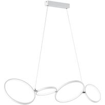 LED-riippuvalaisin Trio Rondo, 110cm, mattavalkoinen