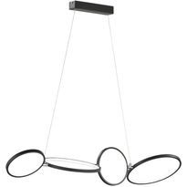 LED-riippuvalaisin Trio Rondo, 110cm, mattamusta