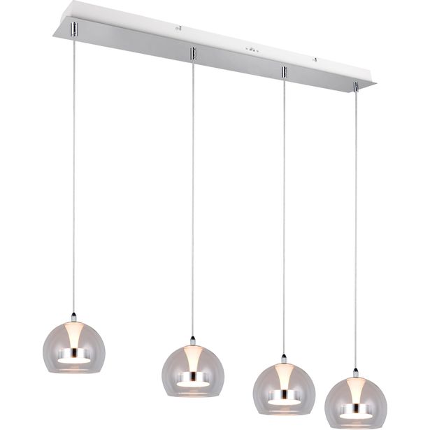 Riippuvalaisin Trio Flynt LED 4-osainen kromi