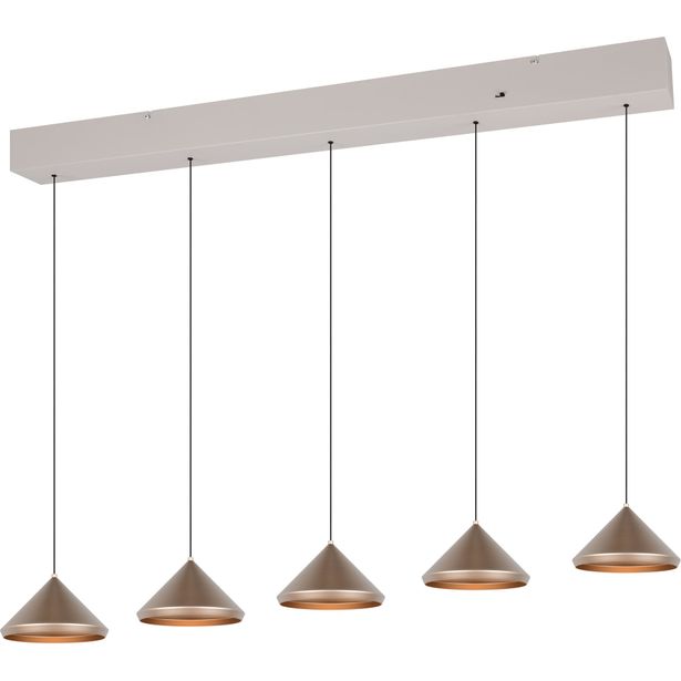 Riippuvalaisin Trio Laguna LED 5-osainen kahvi