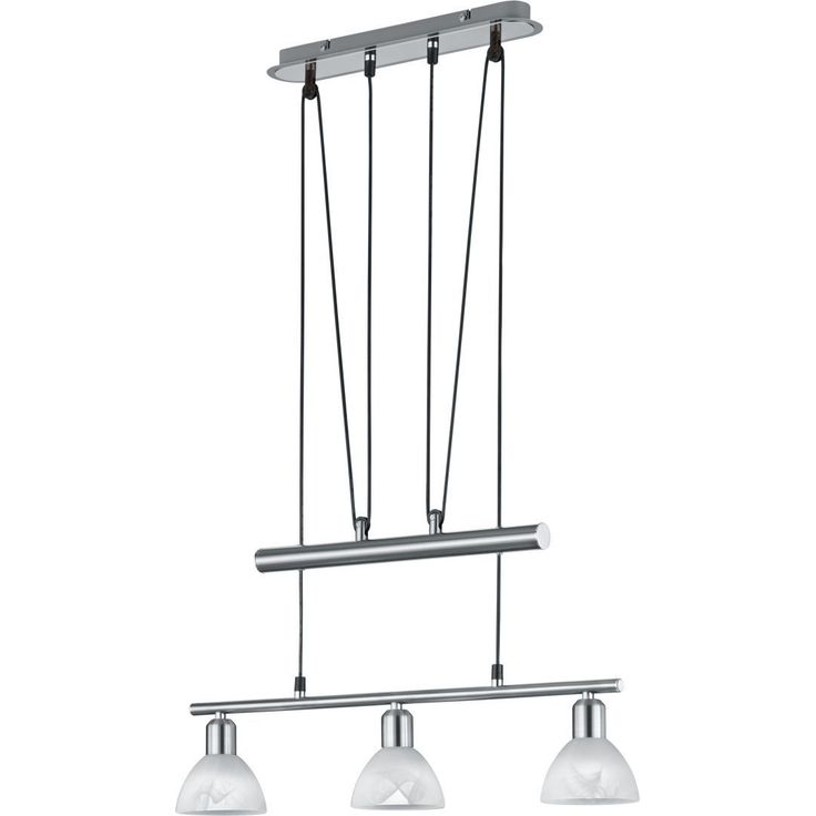 Riippuvalaisin Trio Levisto, 605x110x1600 mm, 3-osainen harjattu teräs