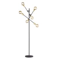 Lattiavalaisin Trio Cross Ø545x1650 mm, mattamusta/kulta