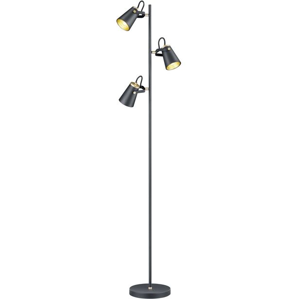 Lattiavalaisin Trio Edward 1600x380x230mm, mattamusta/kulta