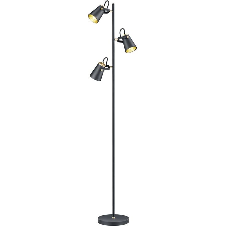 Lattiavalaisin Trio Edward 1600x380x230mm, mattamusta/kulta
