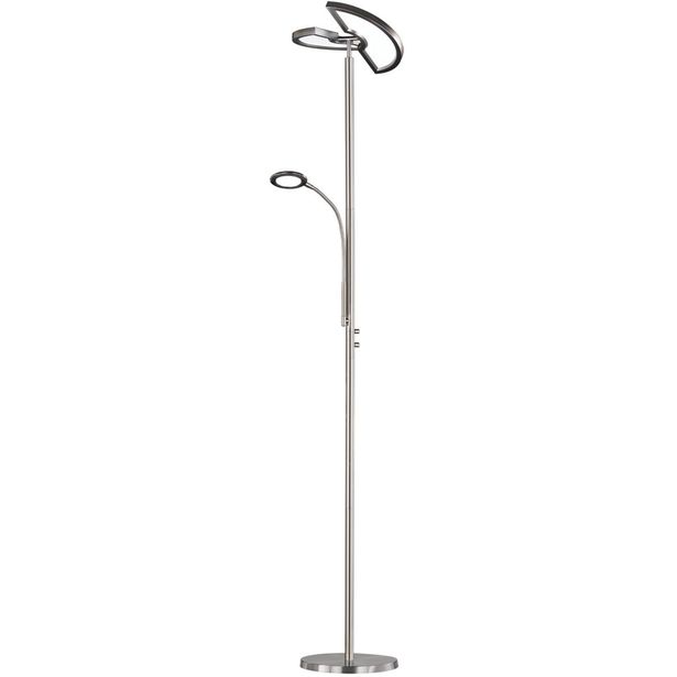 LED-lattiavalaisin Trio Split, 330x1810mm, harjattu teräs, uplighter