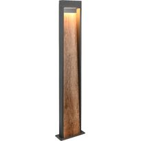 LED-pylväsvalaisin Trio Salmon, 60cm, puu/antrasiitti
