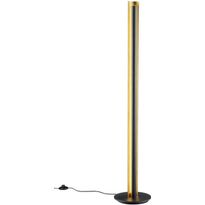 LED-lattiavalaisin Trio Texel, Ø 250x1425mm, musta/kulta