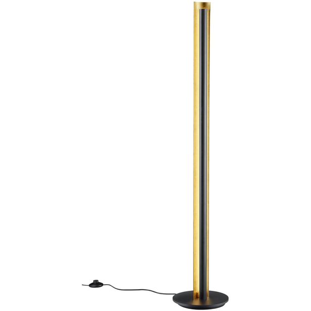 LED-lattiavalaisin Trio Texel, Ø 250x1425mm, musta/kulta