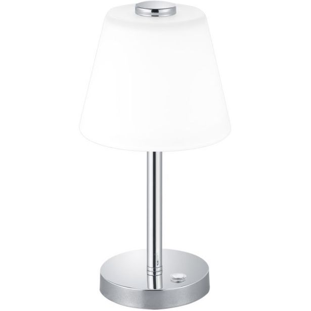 LED-pöytävalaisin Trio Emerald Ø150x290 mm, kromi