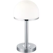 LED-pöytävalaisin Trio Berlin Ø195x390 mm, harjattu teräs