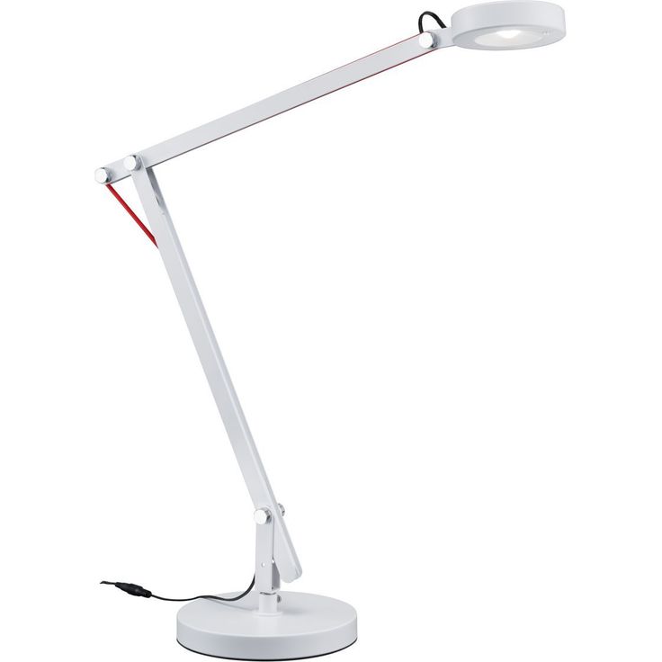LED-pöytävalaisin Trio Amsterdam, Ø 180x180x900x900mm, valkoinen