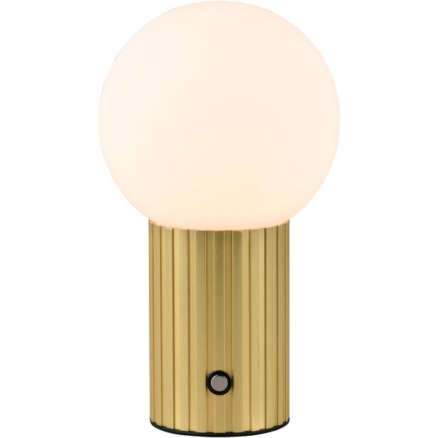 Pöytävalaisin Trio Tauris LED mattamessinki ladattava