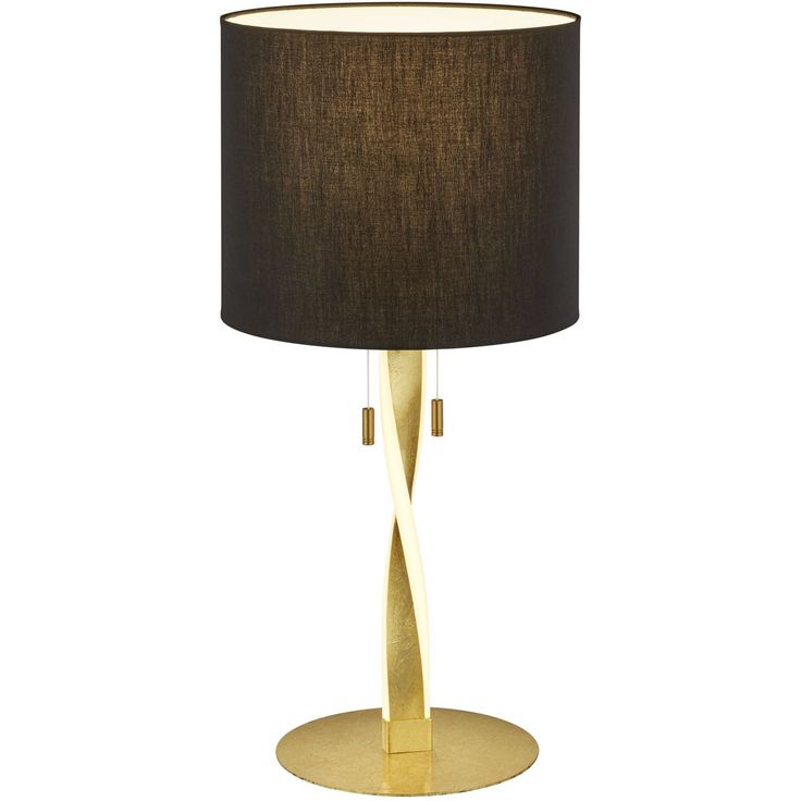 LED-pöytävalaisin Trio Nandor, ø300x620mm, kulta/musta