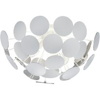 Kattovalaisin Trio Discalgo, Ø 540x300mm, mattavalkoinen/hopea