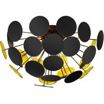 Kattovalaisin Trio Discalgo, Ø 540x300mm, mattamusta/kulta