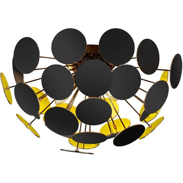 Kattovalaisin Trio Discalgo, Ø 540x300mm, mattamusta/kulta