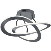LED-kattovalaisin Trio Oakland, Ø53cm, antrasiitti