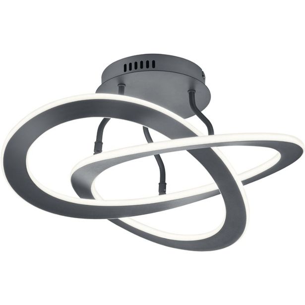 LED-kattovalaisin Trio Oakland, Ø53cm, antrasiitti