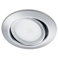 LED-alasvalo Trio Rila, ø82x34mm, IP20, kromi