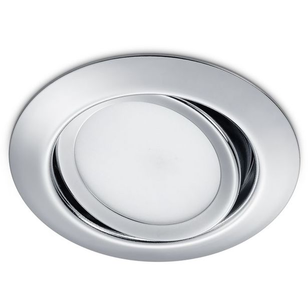 LED-alasvalo Trio Rila, ø82x34mm, IP20, kromi
