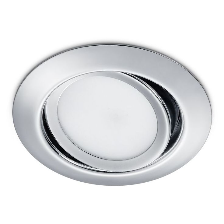 LED-alasvalo Trio Rila, ø82x34mm, IP20, kromi