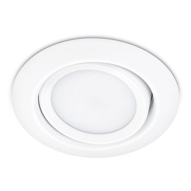 LED-alasvalo Trio Rila, ø82x34mm, IP20, mattavalkoinen