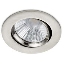 LED-alasvalo Trio Pamir, ø85x54mm, IP23, harjattu teräs