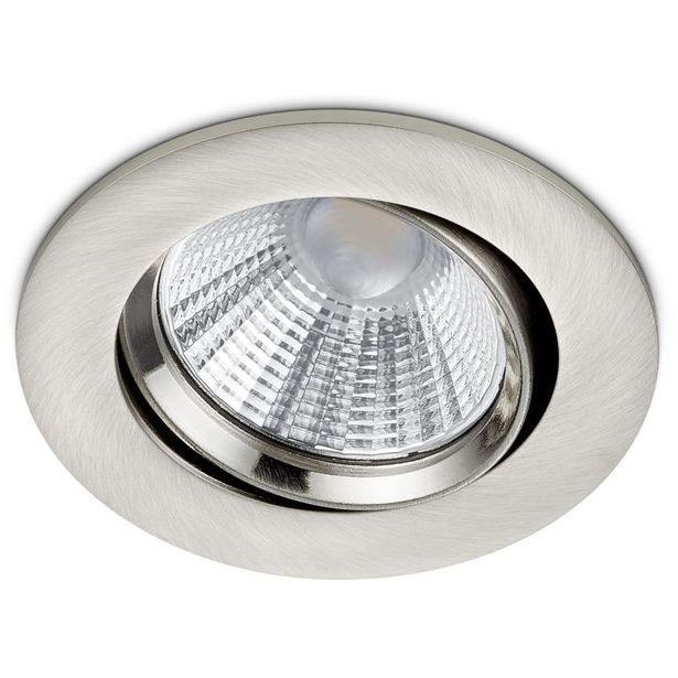 LED-alasvalo Trio Pamir, ø85x54mm, IP23, harjattu teräs