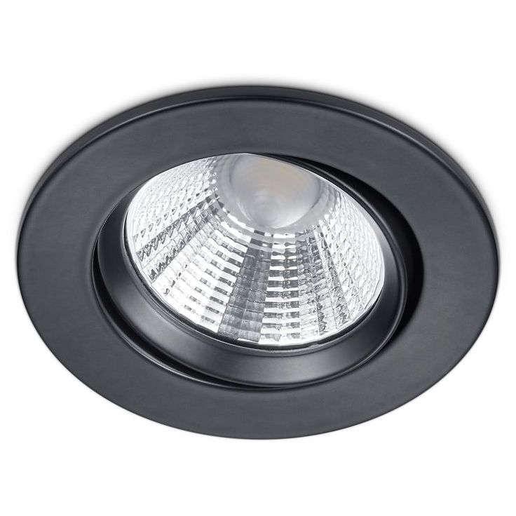 LED-alasvalo Trio Pamir, ø85x54mm, IP23, mattamusta