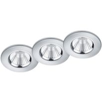 LED-alasvalosarja Trio Zagros, ø85x54mm, IP65, kromi, 3 kpl/pkt