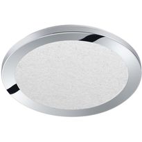 LED-kattovalaisin Trio Cesar, ø260x30mm, IP44, kromi