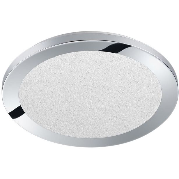 LED-kattovalaisin Trio Cesar, ø260x30mm, IP44, kromi